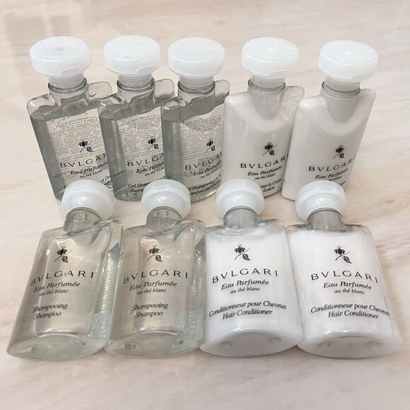 9pc BVLGARI Eau Perfumee Bundle Of Shampoo/Conditioner /Shower Gel /Lotion 1.3oz